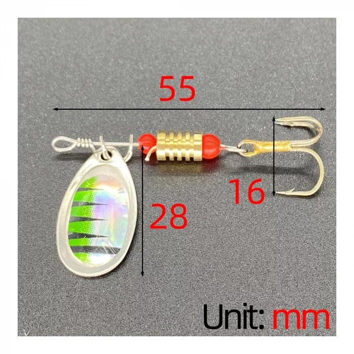Señuelo Giratorio de Metal con Lentejuelas (3.5g) - Imagen 3
